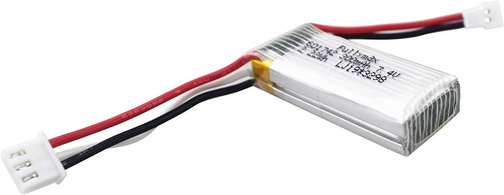 Set of 2 Lithium Batteries 7.4V 300mAh for WLToys F959, XK A600 | Extended Compatibility with RC Aircraft | Long-Lasting Performance, Silver
