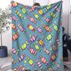Viral Sweet Style  Lollipop Printed Pattern Blanket Soft And Comfortable Small Cover Blanket Suitable For Car Dormitorie Office
