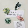 Leaves Shaped Fridge Magnet Green Leaf Magnetic Refrigerator Sticker Home Decorations Acrylic Plant Refrigerator Magnet Gifts