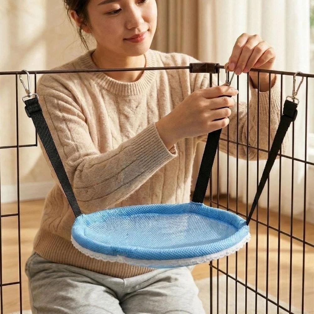 Comfortable Hanging Cat Bed Adjustable Lanyard Pet Cage Hammock Durable Cat Nest For Cat Cage