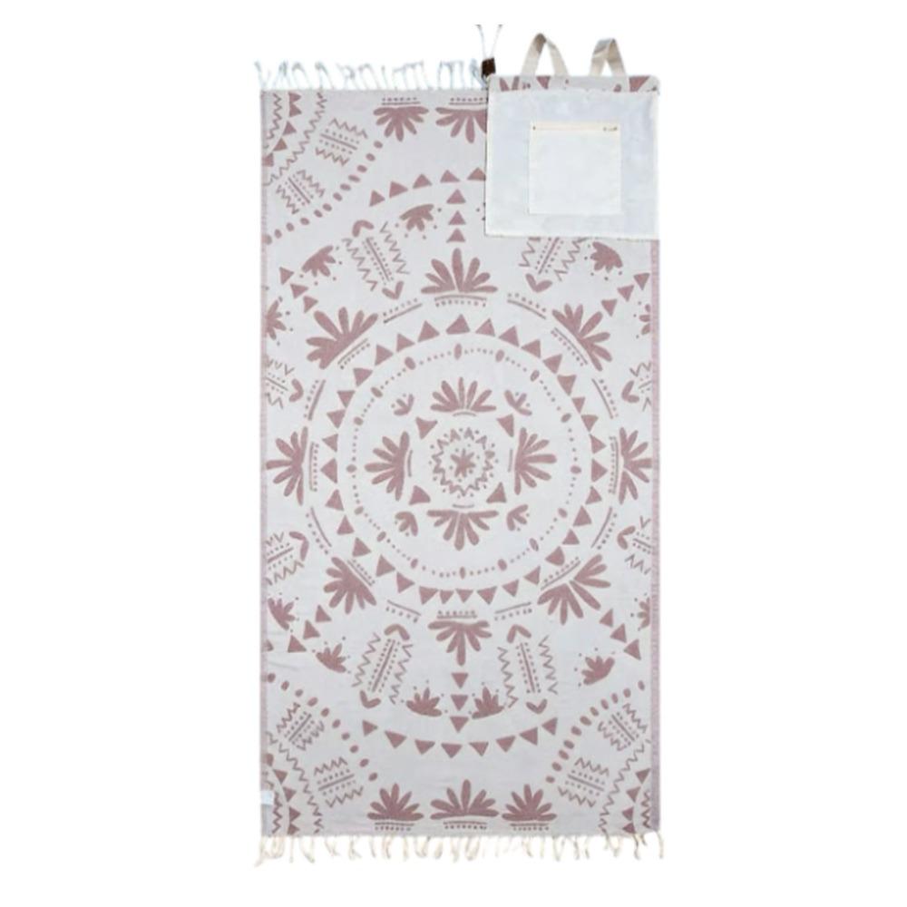 Fashion 2-in-1 Convertible Towel & Backpack Wearable Oversized Beach Towel Quick-Dry Sand-Repelling Beach Bag Summer