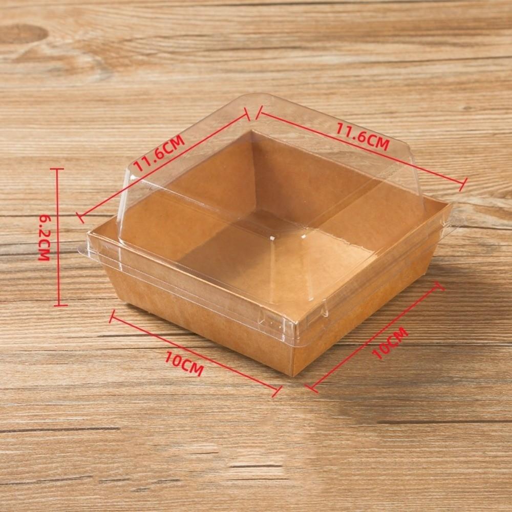 20pcs Food Packaging Clear Lid Packaging Box With Clear Lid Disposable Food Box  Cake