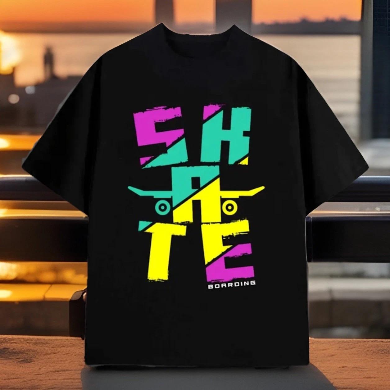T Shirt Mens Large Skateboard Black Skate Clothing Gift 4XL