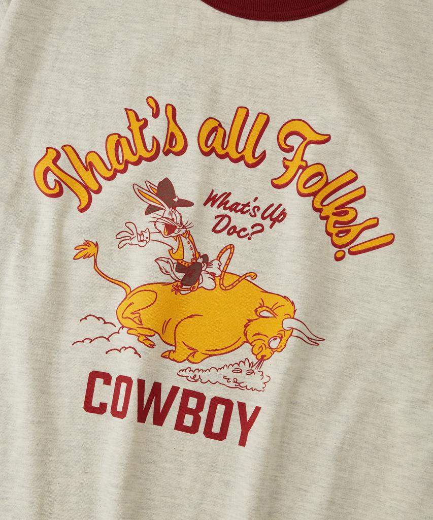 OUTSTANDING [Looney Tunes] Half Sleeve Tee(Cowboy)_1%Oatmeal