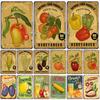 MISES Fruit And Vegetable Metal Poster Decorative Plate Kitchen Vintage Poster Home Bar Farm Industrial Decor Metal Tin Sign