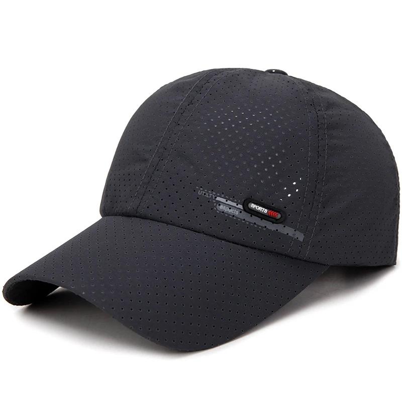 Summer New Breathable Perforated Quick-Drying Hat For Men Fishing Sun Protection Baseball Cap Cycling Travel Sports Hat