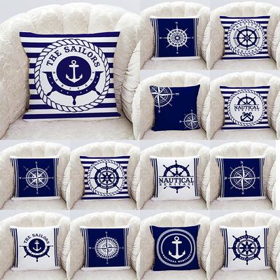 Nautical Series Printed Pillowcases, Living Room Sofa Cushion Covers, Bedroom Room Bedside Pillowcases, Home Decoration Gifts