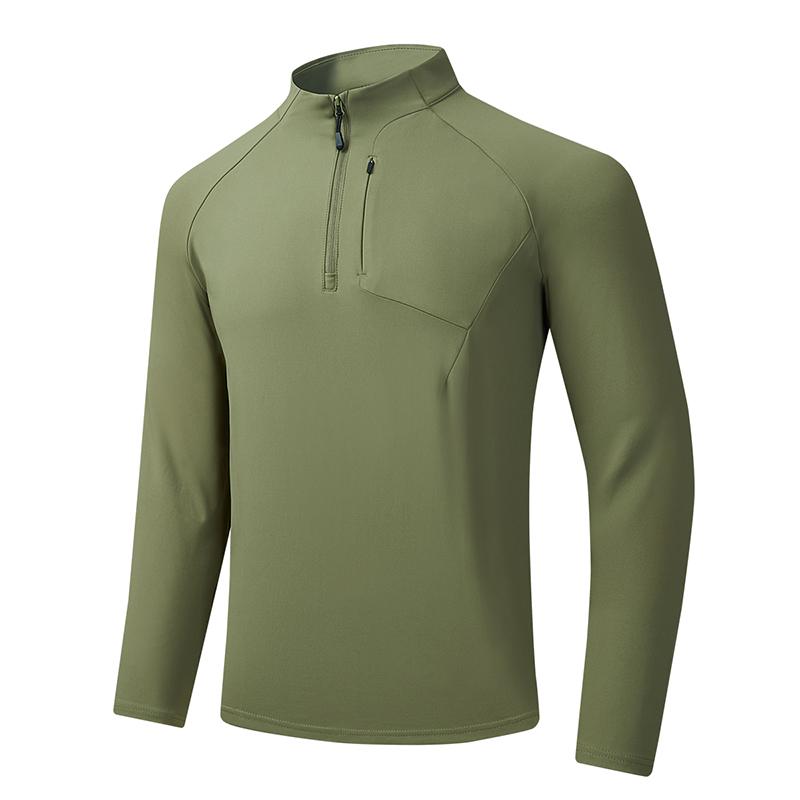Großes Herren-Reißverschluss-Stehkragen-Langarm-Fleece-Sweatshirt Lässiges Langarm-Weiches und Bequemes Basis-Shirt Stehkragen-Sweatshirt