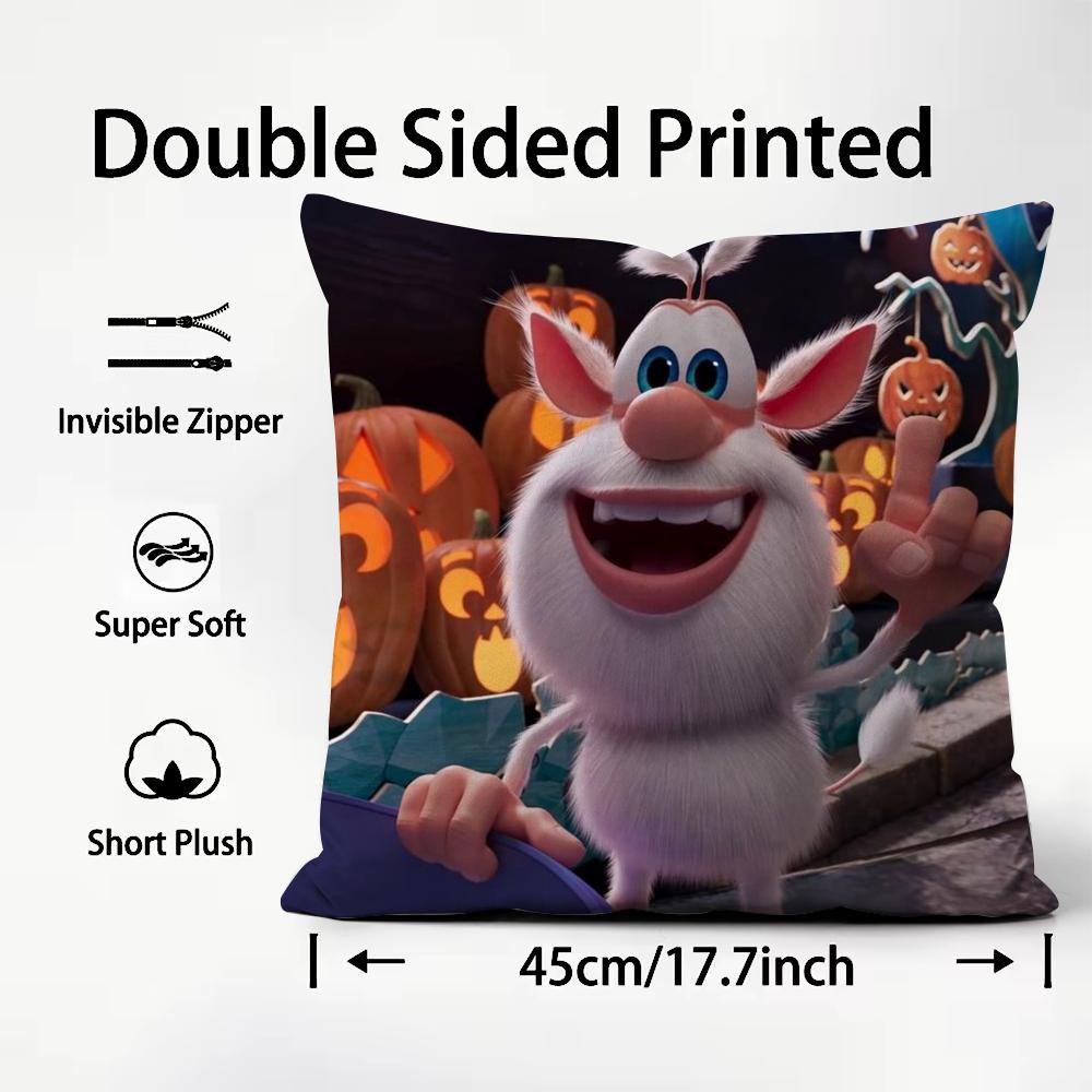 Fourbob-Booba Cute Cushion Cover Pattern Printed Pillowcase for Living Room Sofa Cushion Cover & Bedroom Decor