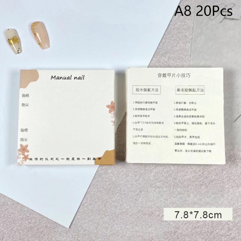 20Pcs Nail Display Cardboard Simple Style Fake Nails Card For Press On Nails Photograph Props Nail Salon
