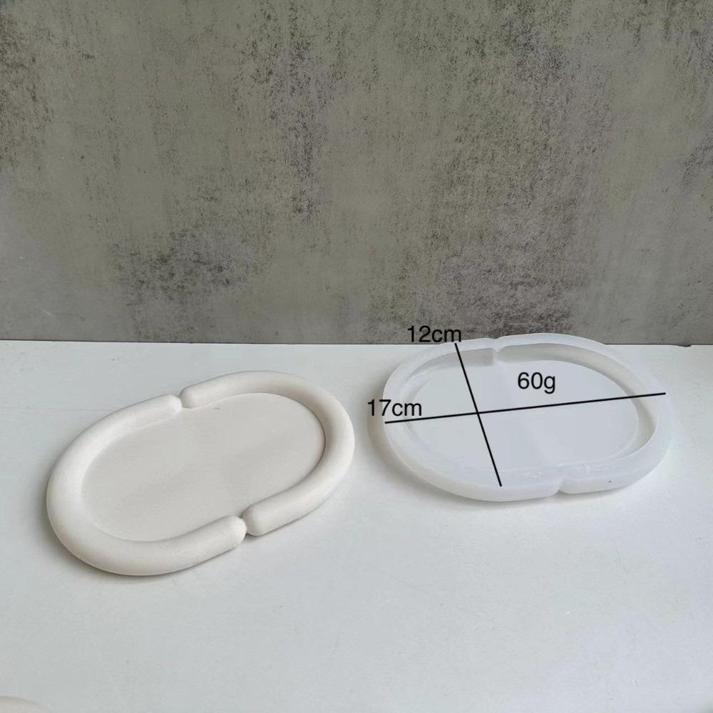 Craft Supply Silicone Silicone Molds Heart Shape White Storage Tray Silicone Mold Flower Shape Coaster Mold Home Decoration