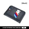 Card Holder Leather Portable Wallet Anti-Theft Lychee Wallet For BMW Performance M E87 E30 E46 E28 F35 G20 E93 F20 X3 X pdzm22