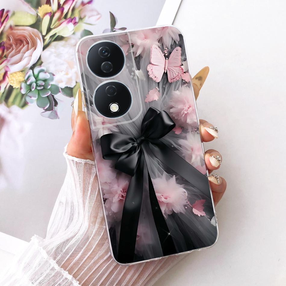 For Honor X7b CLK-LX2 2025 Cute Flower Butterfly Cat Painted Case For HonorX7b X 7B 4G 5G Soft Silicone TPU Phone Cases