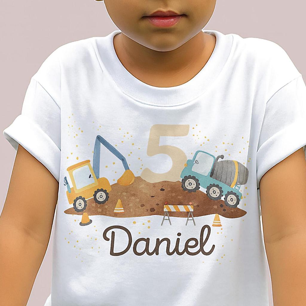 CUSTOM Name 5th Tractor Birthday Shirt, Custom Name 5th Birthday Tee, Toddler Farm Party Shirt, Comfort Colors Youth Fifth Birthday Outfit