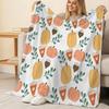 Warm Thick Flannel Blanket (Pumpkin Series) Soft Cozy Breathable for Home & Guest Room Single Use
