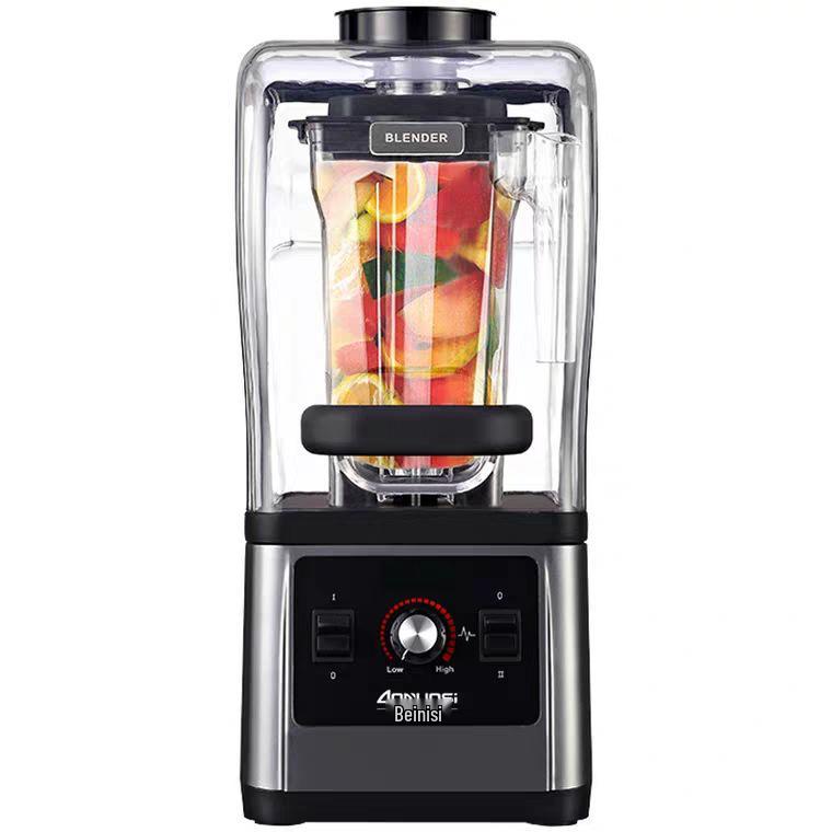 

Onos 110V Soundproof Smoothie Maker & Ice Crusher with Cover, Automatic Blender for Commercial Use (EU Standard) 1.8L-Domestic Use
