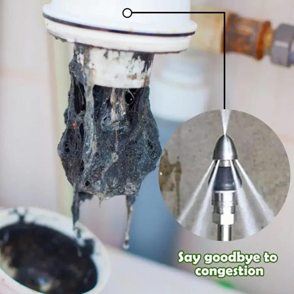 sewer cleaning tool, high-pressure nozzle with 1 front and 6 rear nozzles, 1 pc.