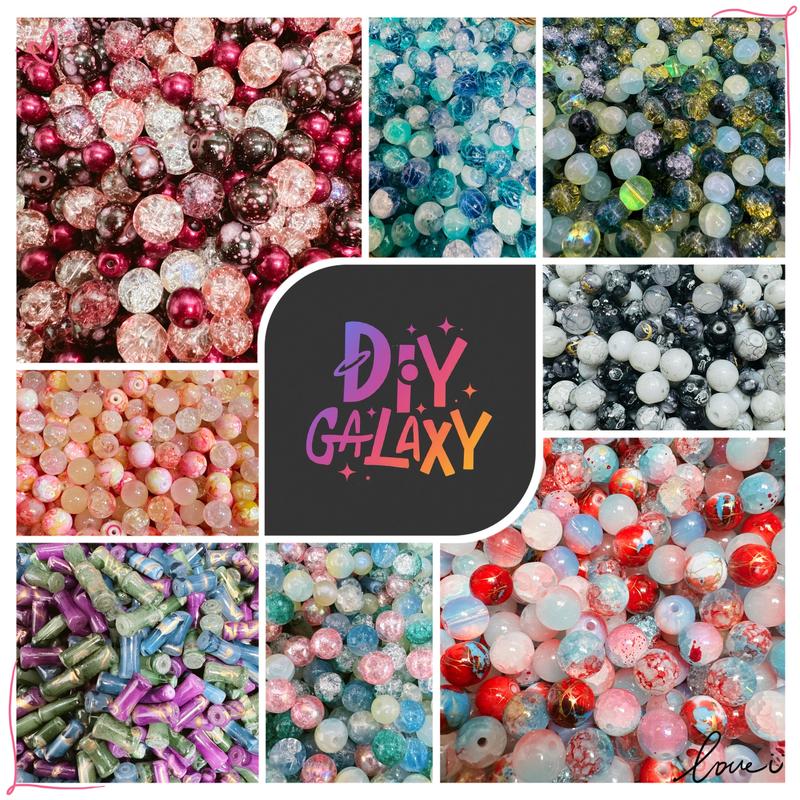 

[US Shipping] DIY Galaxy Glass Beads New color mixing daily and LIVE PACKING 1 Bag