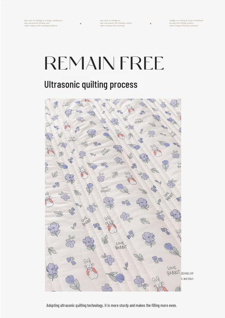 Silk Cooling Summer Quilt - Lightweight, Thin, Skin-Friendly, Machine Washable, Ideal for Air Conditioning