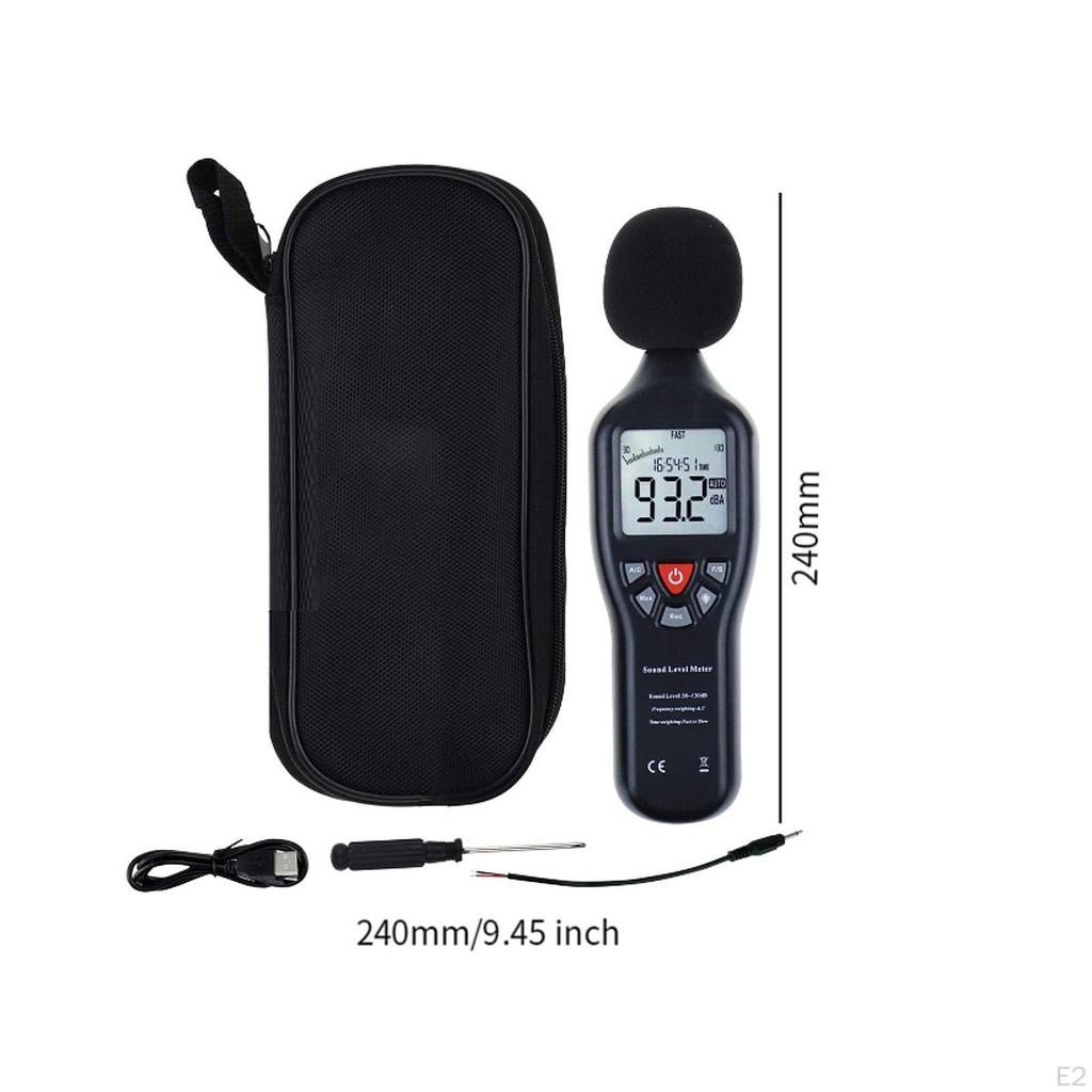 Decibel Meter Sound Level Reader with Storage Bag Tester Data Hold for Industrial