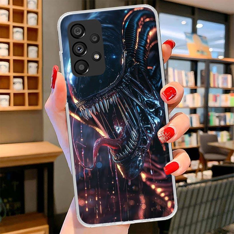 Cool A-Alien X-Xenomorph Phone Case For Samsung Galaxy A12 A22 A32 A52 A72 A02S Phone Case Note 20 Ultra 10 S10 Plus A51 A71 A50