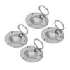 4Pcs M5 Flush Ring Pull Round Wear Proof Stainless Steel Marine Deck Boat Round Deck Recessed