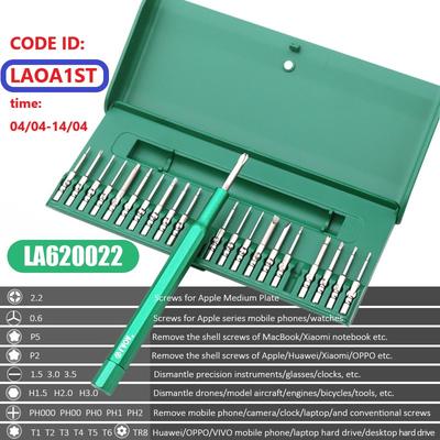 LAOA Präzisionsschraubendreher-Set 22 in 1 S2 Präzisions-Handy-Reparaturwerkzeugsatz 4mm Magnetismus-Bits mit Schraubendrehergriff