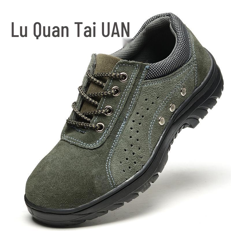 

Durable Breathable Safety Shoes - Anti-Smash, Anti-Puncture, Oil & Acid Resistant Coffee 204A; Size 37