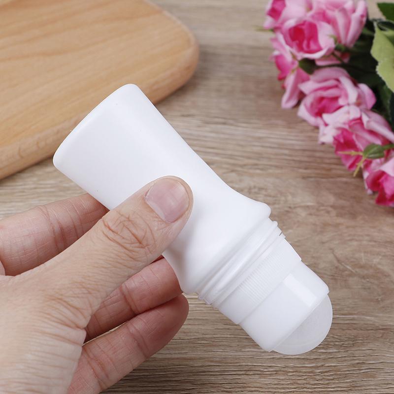 5Pcs 30Ml Plastic Roll On Bottle White Deodorant Container Essential Oil Perfume