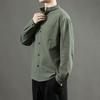 Men's Fall Casual Cotton-Linen Shirt: Loose-Fit, Korean-Style, Long-Sleeve Shirt