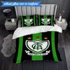 3PCS Green Shield Emblem Design Printed Soft Bedding Set,Including 1pc Duvet Cover And 2pcs Pillowcases Perfect for Bedroom, Dormitory, Fan gift