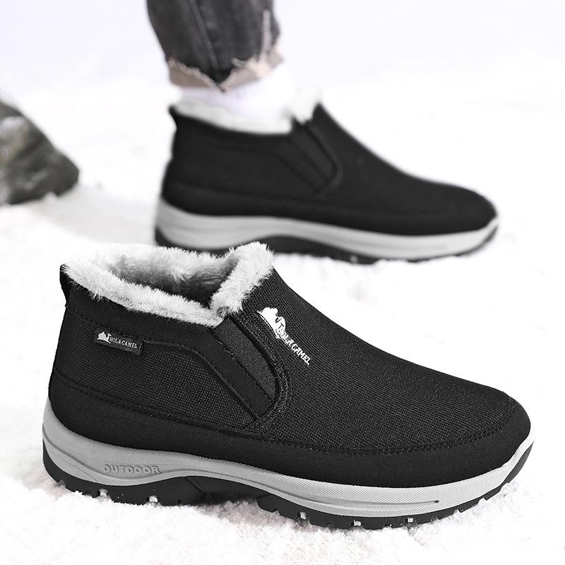 Men's Winter High-Top Snow Boots Thiened Cotton oes Anti-Slip Waterproof Warm Fce Outdoor oes for Cold Weather