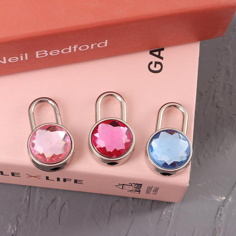 Mini Round Shape Padlock Luggage Hardware Locks W/Keyfor Jewelry Box Suitcase