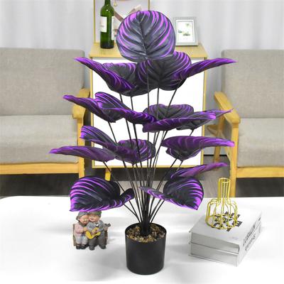 Umělé rostliny Fialová Halloweenská dekorace Tmavá série Zelené rostliny Umělé květiny Domov Obývací pokoj Podlaha Bez květináče