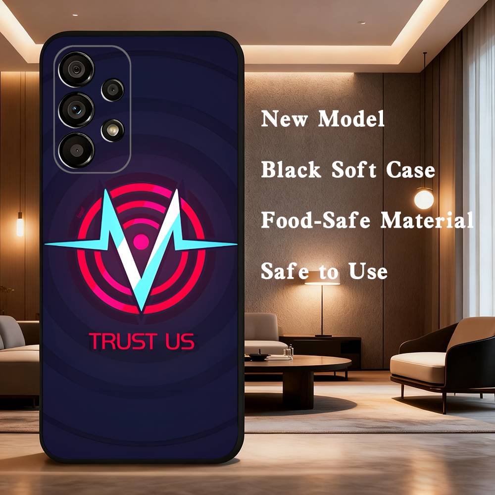 

VOX Trust Us H-HazbinS For Samsung Galaxy A53,31,52,72,41,22,73,32,71,Note,J7,8,9,5G Soft Black Silicone Phone Case SamsungA32 5G