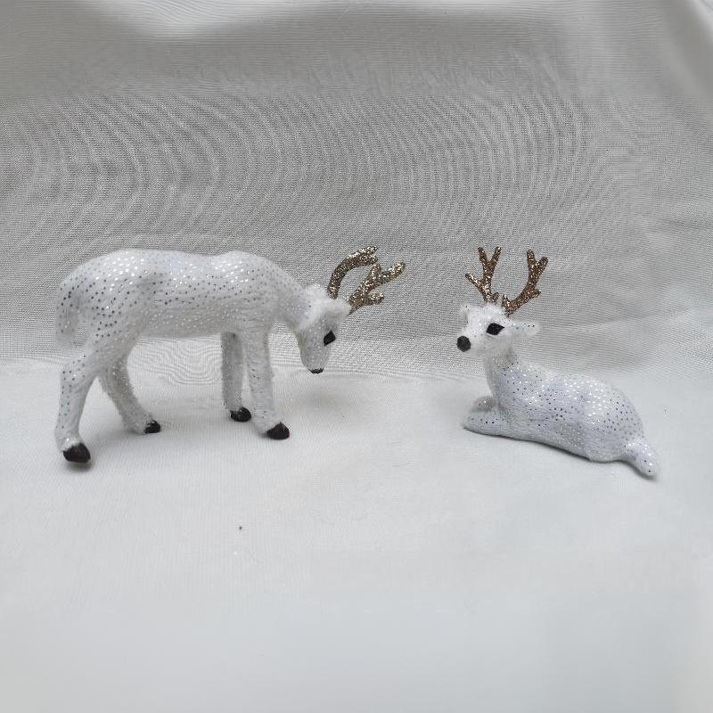 1 Stück Simulierte Tiere Sikahirsch Weihnachtsgeschenke Hirsch Elch Weihnachts Hirsch Dekorationen Plüschtier Weihnachts Rentier Ornament