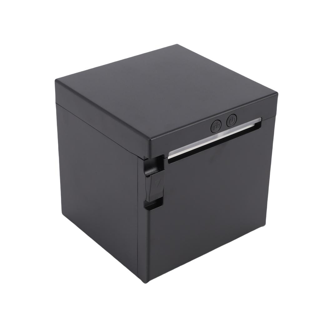 80mm Thermal Receipt Printer Desktop Printing Machine USB + WIFI + Ethernet Interface Large Capacity Paper Bin