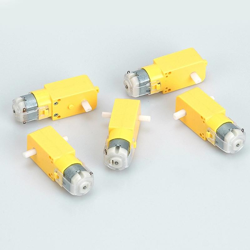 4Pcs 3V Double Shaft Geared Motor Gearmotor Intelligent Car Chassis Four Drive Motor for Intelligent Car Robot