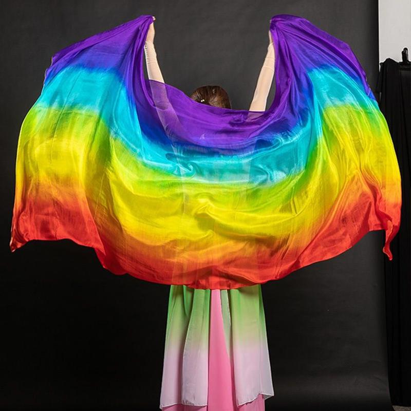 

1 шт. Имитация шелка Танец Ручная пряжа Танец Легкий Выступления Танцевальная одежда Танцевальные шали Доступно несколько вариантов I