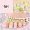 8 Pcs Comfortable Crystal Diamond Waterdrop Pedicure Tool Toe Silicone Separator Flower