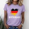 Women's Casual Short Sleeve T-Shirt Crew Neck Graphic Print Lightweight Soft Fabric Relaxed Fit Top for Everyday Wear
