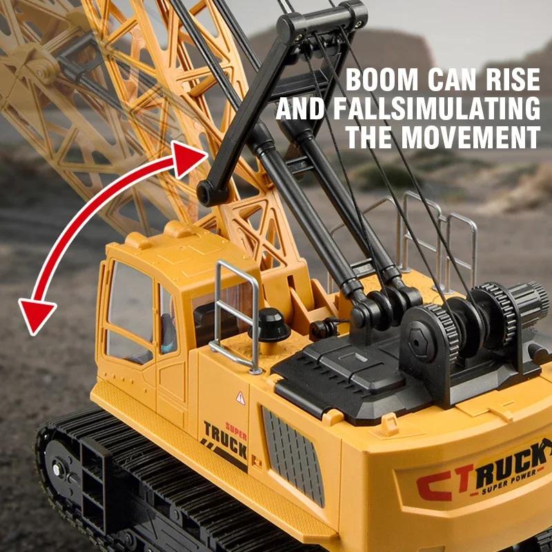 Rc Crane Truck 9/11/13/15Ch Alloy Remote Control Car Engineering Vehicle Radio Control Toys for Boys Children Christmas Gifts