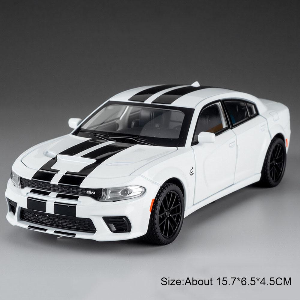 1:32 Challenger Hellcat Charger Toy Car Model Diecast Metel Pull Back Muscle Cars Models Sound Light Collection Gifts for Kids