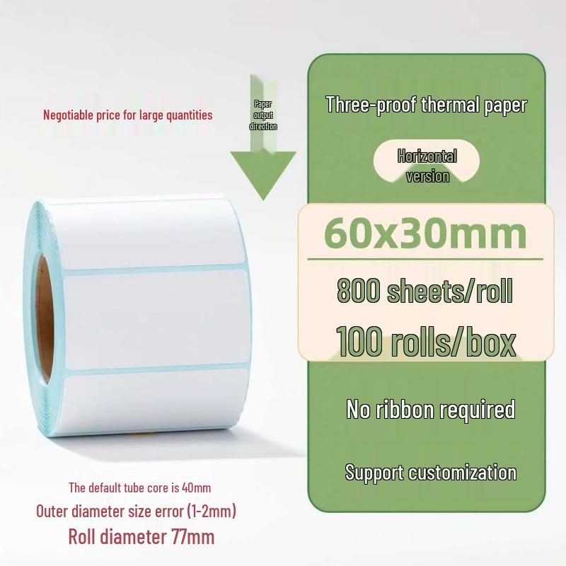 Samoprzylepne etykiety termiczne na kody kreskowe 100×150 mm - Trwałe i wodoodporne do logistyki