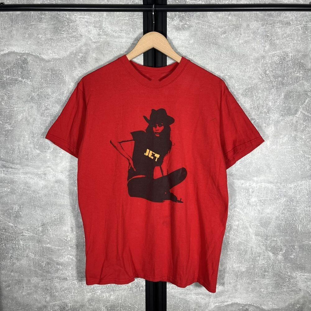 

JET BAND TEE TSHIRT ROCK METAL MUSIC RED COLOR Unisex T-Shirt L