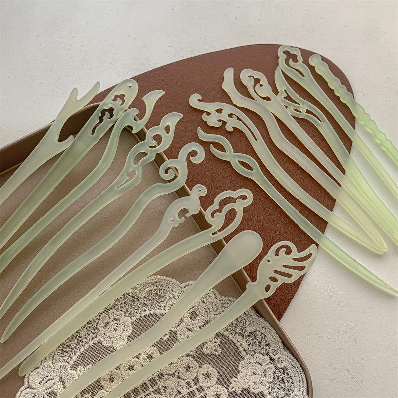 Elegante Haarspangen im chinesischen Stil, Haarnadeln, traditionelles geometrisches Blumendesign, Frisur-Accessoire, Damenschmuck, Haarnadel, Haarnadel