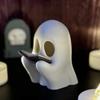 3D Printed Halloween White Ghost Figurine Spooky Statue Resin Decoration Gift Collection Party Living Room Home Accessories