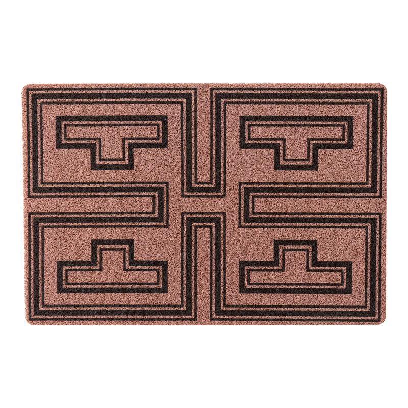 American retro high-end home floor mat, door blanket, porch foot pad, silk ring, dirt-resistant, washable and cutting carpet