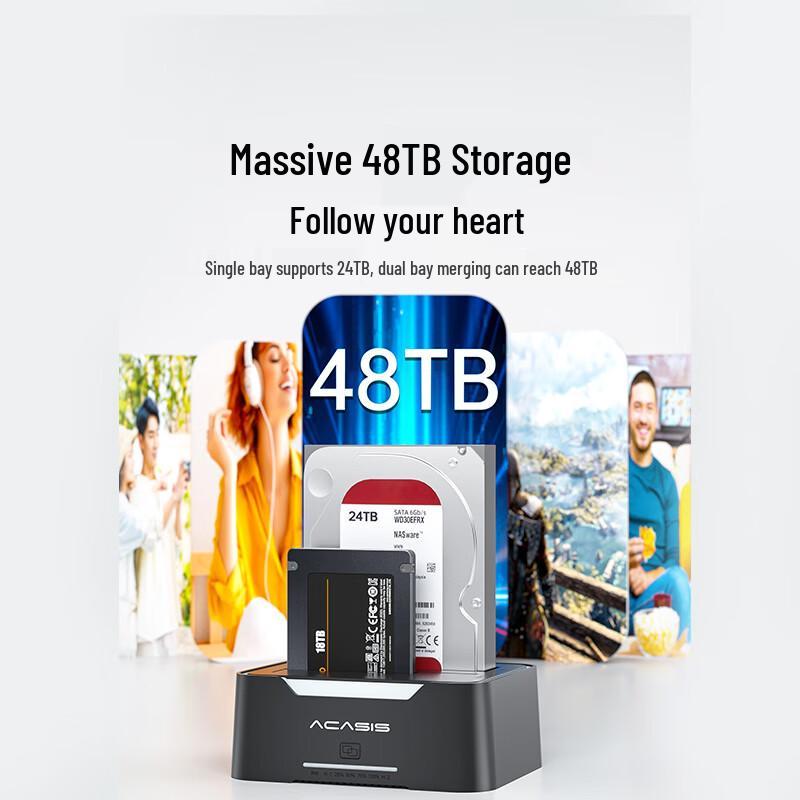 Acasis EC-6104 Dual-Bay External Hard Drive Dock