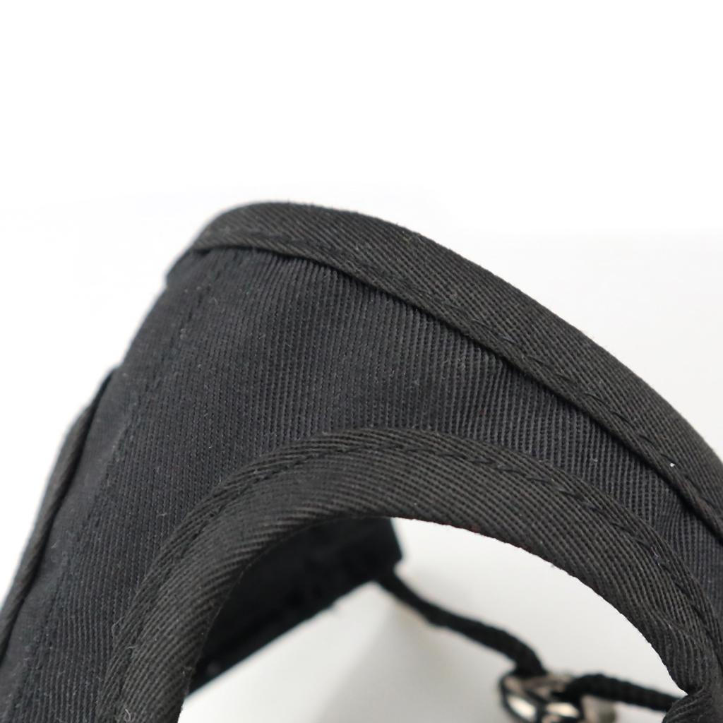 Fashion Pet Dog Canvas Sunbonnet Adjustable Chin Strap Outdoor Sun , Black S